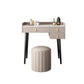 Mesa de maquillaje de 3 cajones Desk tocador de tocador de tocador sintético