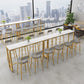 Glam Style Marble Cocktail Bar Table 42-inch Height Metal Base Bar Table Clearhalo 'Bar Furniture' 'Bar Tables' 'bar_tables' 'furn' 'furn_bar_tables' 'Furniture' 'furniture_bar_tables' 'Kitchen & Dining Furniture' 'kitchen&dining_furn' 'kitchen' 1200x1200_50369bda-d99a-44cb-9135-ad27fa6edaa0