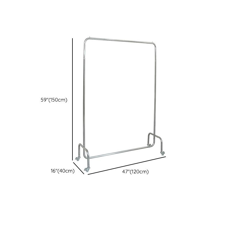 Colgilla de abrigo metálico de estante de estilo industrial con rueda universal
