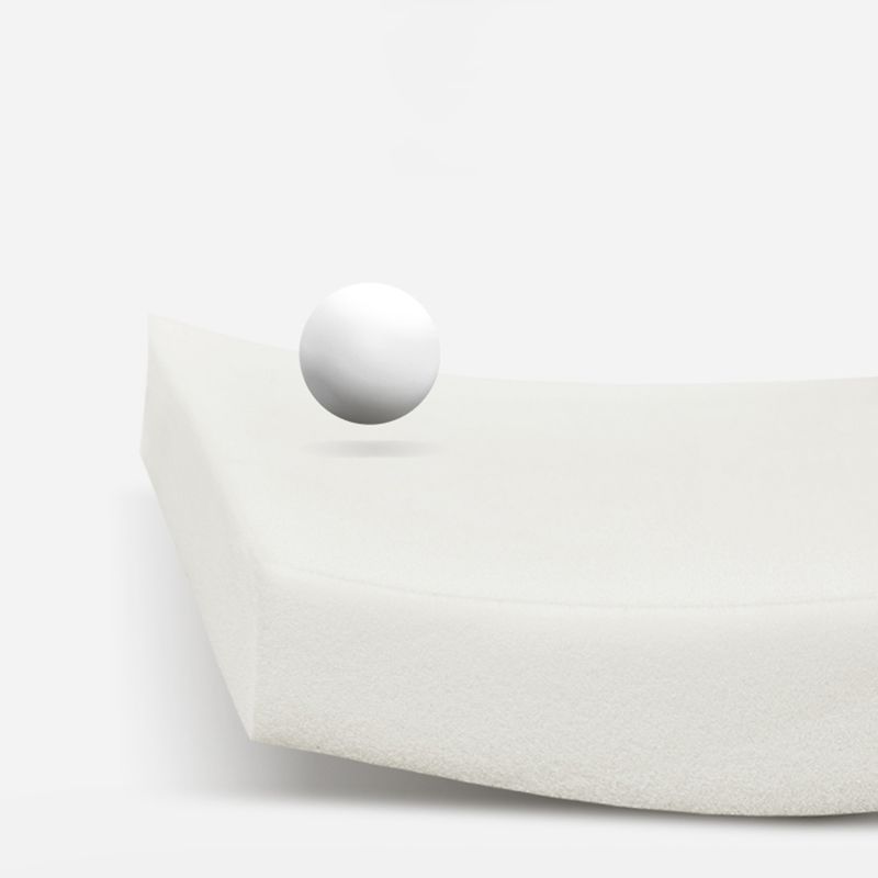 Contemporary Genuine Leather White Cushions Living Room Settee