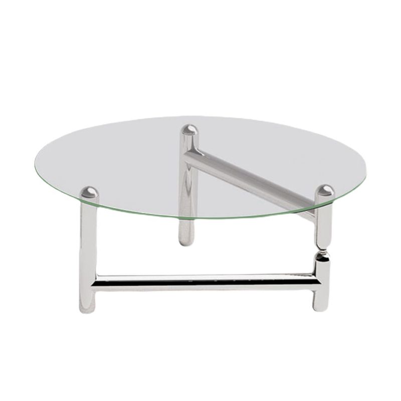 3脚ミニマリストコーヒーラウンドテーブル開いた棚カクテルテーブル