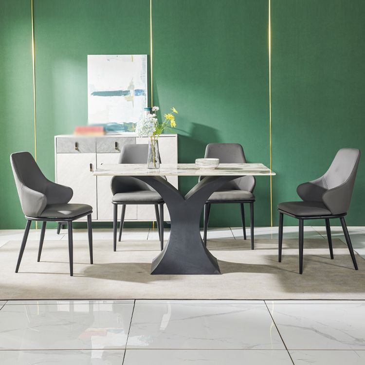 Contemporary Restaurant Leather Armchair Matte Finish Parsons Dining Chair Clearhalo ' kitchen&dining_furn' 'Dining Chairs' 'Dining Tables & Seating' 'dining_chair' 'furn' 'furn_dining_chair' 'Furniture' 'furniture_dining_chair' 'Kitchen & Dining Furniture' 'kitchen' 1200x1200_503a516f-57ff-4222-9cae-8b8eed0d4353
