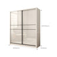 Sliding Door Wardrobe Closet White Wood Wardrobe Armoire with Shelves