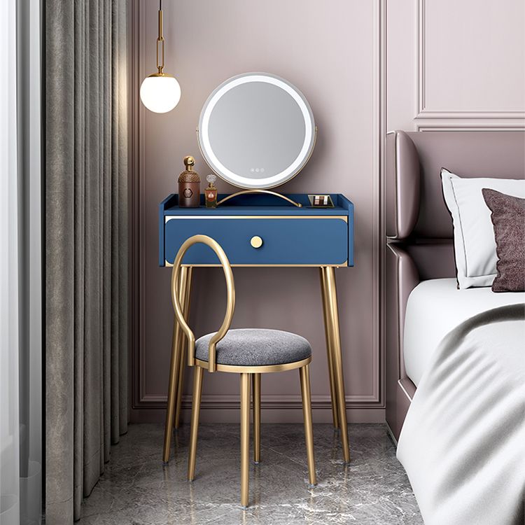 Set di vanità in legno ingegnerizzato con sgabello lussuoso tavolo da toeletta
