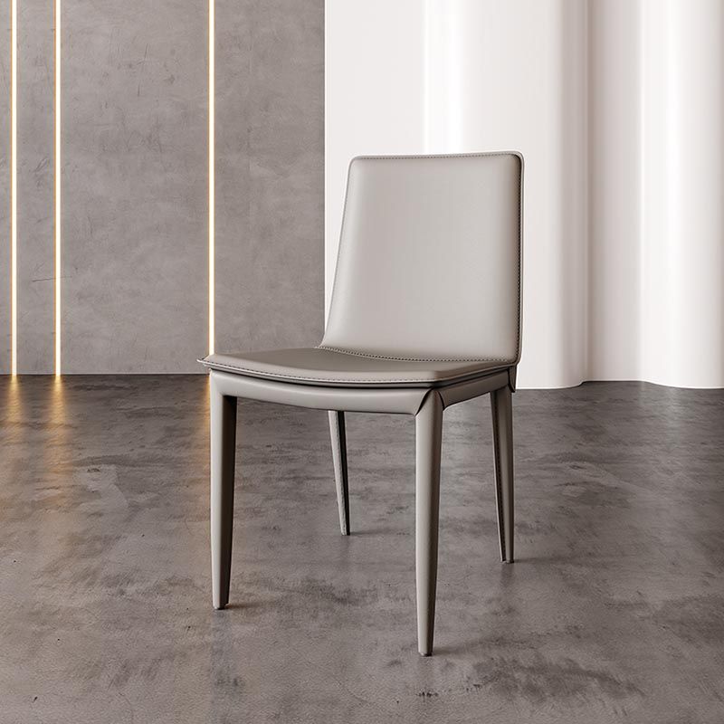 Sedia da pranzo in pelle sedia imbottita parsons per sala da pranzo