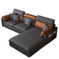 Contemporary Faux Leather Living Room Sofa Dark Gray Cushion Back Sectional Clearhalo 'Furniture' 'furniture_sectionals' 'Living Room Furniture' 'Sectionals' 1200x1200_503c8acb-2529-4e69-95cc-3f6b1a5af8e4