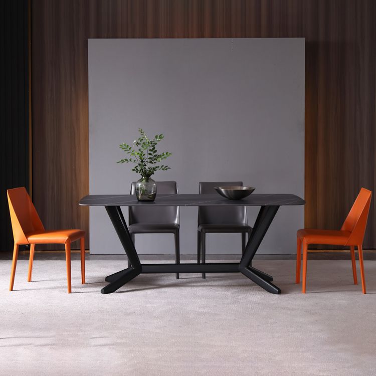 Modern Leather Dining Chairs Armless Metal Dining Chairs for Restaurant Use Clearhalo ' kitchen&dining_furn' 'Dining Chairs' 'Dining Tables & Seating' 'dining_chair' 'furn' 'furn_dining_chair' 'Furniture' 'furniture_dining_chair' 'Kitchen & Dining Furniture' 'kitchen' 1200x1200_503cbced-e8b8-4cd4-878c-6348a665000e