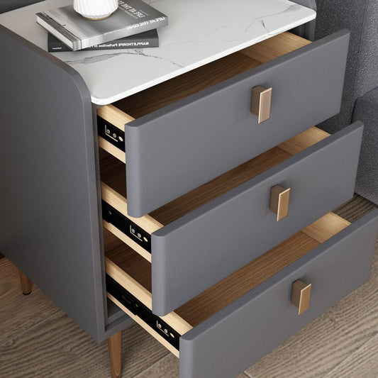 20 "W x 24,5" H Modern Bett Nightttange Stone Nachttisch mit 3-Drawern