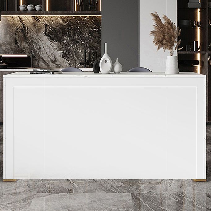 Ensemble de Table de Pub en pierre frittée de Style moderne 1/2/3 pièces, Table de comptoir fixe