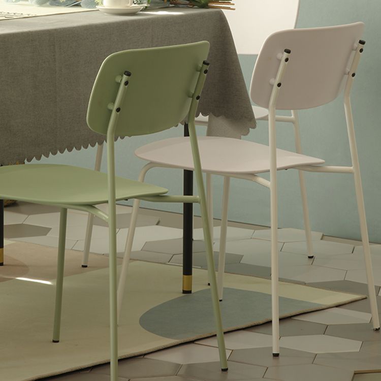 Industrial Dining Armless Chairs Plastic Open Back Side Chair with Metal Legs Clearhalo ' kitchen&dining_furn' 'Dining Chairs' 'Dining Tables & Seating' 'dining_chair' 'furn' 'furn_dining_chair' 'Furniture' 'furniture_dining_chair' 'Kitchen & Dining Furniture' 'kitchen' 1200x1200_503ef7e4-6bc2-44fb-88eb-061221a0e3a3