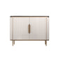 Gambe metalliche Sideboard bianca Tabella 35,4 "supporto a buffet alto con archiviazione