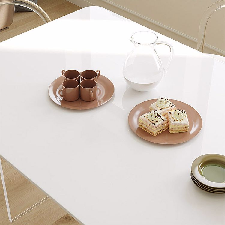 Simplicity Dinette Tafel Rechthoekige stenen eettafel in wit