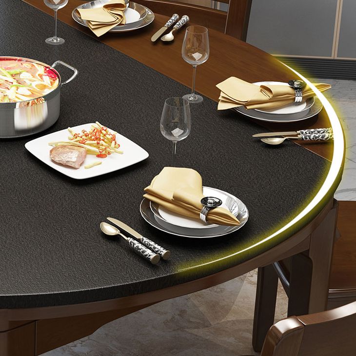 Contemporary Kitchen Dinner Table 4 Legs Extendable Dining Table Clearhalo 'Dining Tables & Seating' 'Dining Tables' 'dining_table' 'furn' 'furn_dining_table' 'Furniture' 'Kitchen & Dining Furniture' 1200x1200_50403e04-e100-4845-b55a-0010a04ec51a