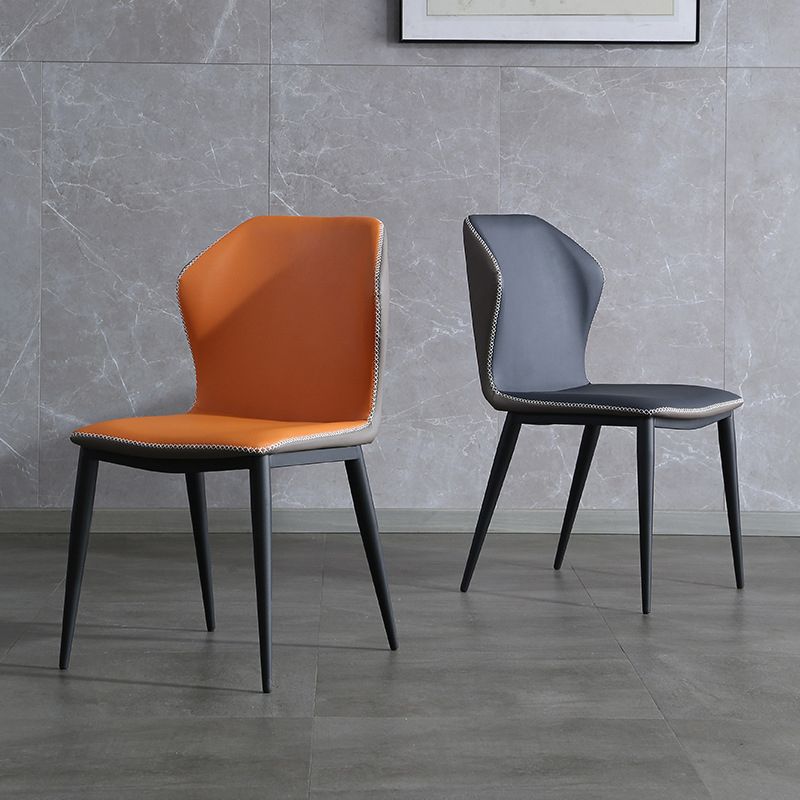 Wingback stoel metalen industriële keuken eetkamer zijstoel