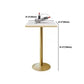 Glam 1/3/5 Pieces Bar Table Set Round Stone Counter Table with High Stools Clearhalo 'Bar Furniture' 'furn' 'furn_home_bar_bar_sets' 'Furniture' 'Home Bars & Bar Sets' 'home_bar_bar_sets' 'Kitchen & Dining Furniture' 1200x1200_504201b9-ece6-4198-87a6-c5a228a13202