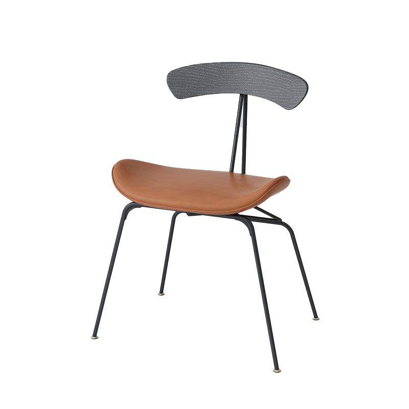 Industrial Open Back Armless Dining Chairs Leather Dining Side Chair Clearhalo ' kitchen&dining_furn' 'Dining Chairs' 'Dining Tables & Seating' 'dining_chair' 'Furniture' 'furniture_dining_chair' 'Kitchen & Dining Furniture' 'kitchen' 1200x1200_50422ac2-79f1-41fd-ab0c-31cec95a92d9