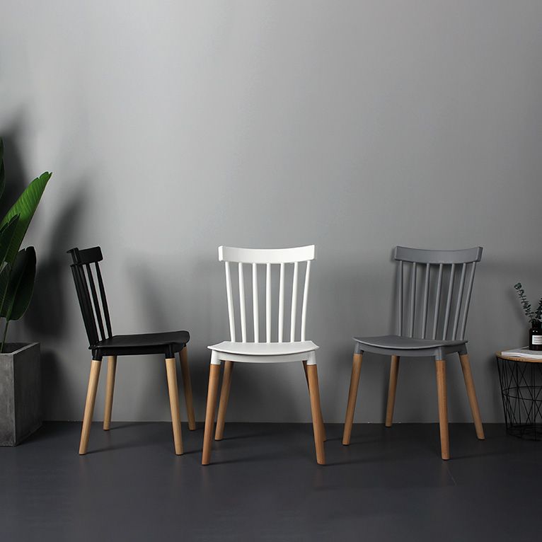 Contemporary Style Dining Room Chair Slat Back Stackable Side Chair for Kitchen Clearhalo ' kitchen&dining_furn' 'Dining Chairs' 'Dining Tables & Seating' 'dining_chair' 'furn' 'furn_dining_chair' 'Furniture' 'furniture_dining_chair' 'Kitchen & Dining Furniture' 'kitchen' 1200x1200_5044b402-283d-452f-b0ac-63b7c4db6f74