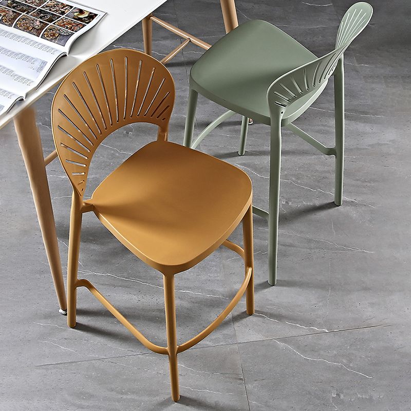 Scandinavia Style Bar-stool Plastic Single Stool with Footrest for Kitchen Bar Clearhalo 'Bar Furniture' 'Bar Stools' 'bar_stools' 'furn' 'furn_bar_stools' 'furniture_bar_stools' 'Kitchen & Dining Furniture' 'kitchen&dining_furn' 'kitchen' 'kitchen_furn' Furniture' 1200x1200_5044bc2c-ca8c-406c-8d61-de681ce502fe