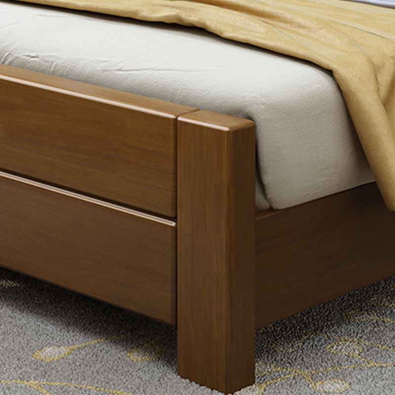 Traditioneel dennenhout met hoofdenrectangulair paneelpaneelbed