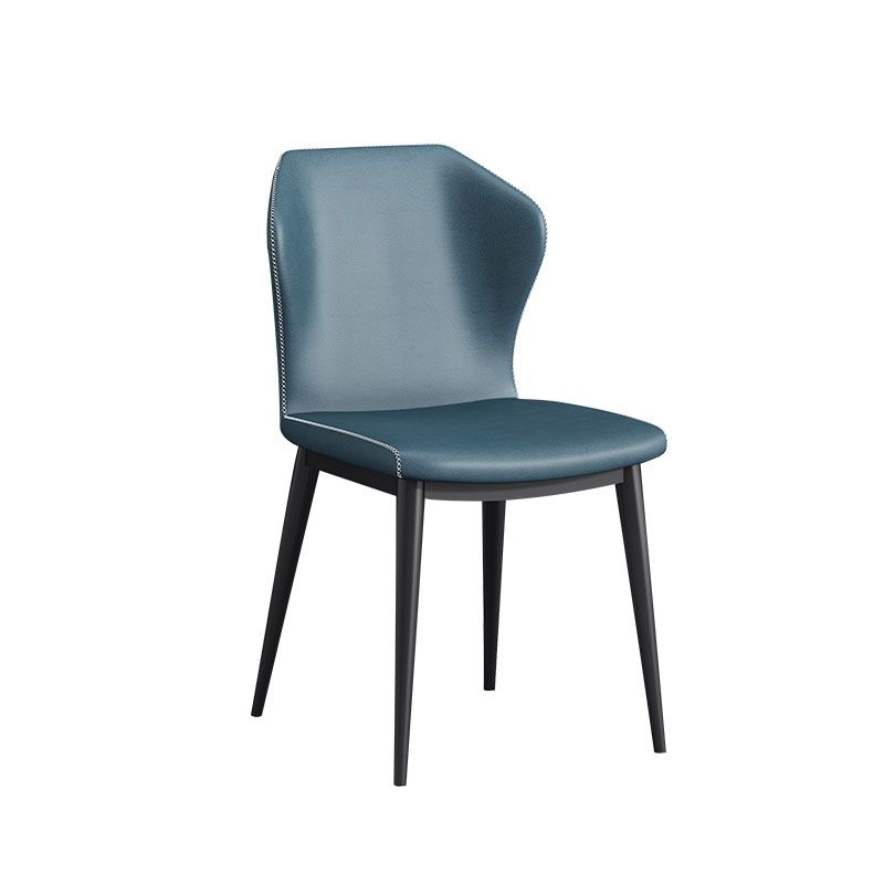 Modern Restaurant Wingback Side Chair Leather Matte Finish Dining Chair Clearhalo ' kitchen&dining_furn' 'Dining Chairs' 'Dining Tables & Seating' 'dining_chair' 'furn' 'furn_dining_chair' 'Furniture' 'furniture_dining_chair' 'Kitchen & Dining Furniture' 'kitchen' 1200x1200_5045c98f-1eb1-4dbd-bfb6-900e566f24ed