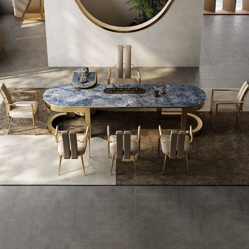 Modern Style Arm Chair Open Back Metal Dining Accent Chair for Home Clearhalo 'Dining Chairs' 'Dining Tables & Seating' 'dining_chair' 'furn' 'furn_dining_chair' 'Furniture' 'Kitchen & Dining Furniture' 1200x1200_5046b10b-db89-4c32-ac9f-28ae77881819