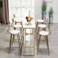 Glam Pub Table Solid Wood Bar Height Rectangle Bar Table for Breakroom Clearhalo 'Bar Furniture' 'Bar Tables' 'bar_tables' 'furn' 'furn_bar_tables' 'Furniture' 'Kitchen & Dining Furniture' 1200x1200_50476356-6091-43a8-ba28-fdbafd0269ec