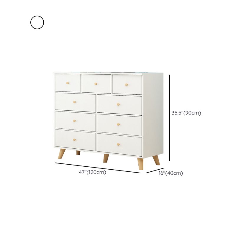 Commode de rangement contemporaine en bois avec 4/5/9 tiroirs