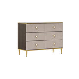 Classic Glam Dresser houten opbergkast dressoir met 6 laden