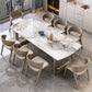 Sintered Stone Top Luxury Dining Table Rectangle Table with Gold Double Pedestal Clearhalo ' dining_table' 'Dining Tables & Seating' 'Dining Tables' 'furn' 'furn_dining_table' 'Furniture' 'furniture_dining_table' 'Kitchen & Dining Furniture' 'kitchen&dining_furn' 'kitchen' 'kitchen_dining_table' 1200x1200_504b4be1-344c-4288-a1a6-35963724351f