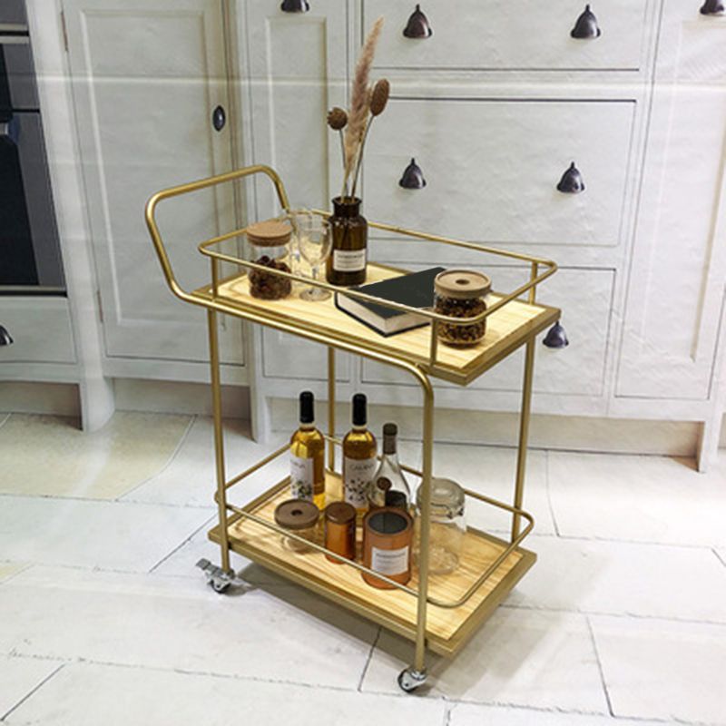 Modern Home Dining Prep Table 23.6"L Open Storage Rectangular Rolling Prep Table Clearhalo 'furn' 'furn_kitchen_islands_carts' 'Furniture' 'Kitchen & Dining Furniture' 'Kitchen Islands & Carts' 'kitchen_islands_carts' 1200x1200_504b5186-c7be-4ce1-97ac-c0687adc44b8