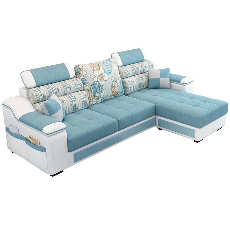 Sloped Arms L-Shape High Back Sofa 106.3"L x 57"W x 35.43"H Sectionals with Storage Clearhalo 'furn' 'furn_sectionals' 'Furniture' 'furniture_sectionals' 'kitchen' 'kitchen_sectionals' 'Living Room Furniture' 'Sectionals' 1200x1200_504c56c0-b8c9-4f0c-a620-985197d6ed4b