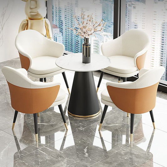 Glam Style Dining Chair Upholstered Dining Armchair for Indoor Clearhalo 'Dining Chairs' 'Dining Tables & Seating' 'dining_chair' 'furn' 'furn_dining_chair' 'Furniture' 'furniture_dining_chair' 'Kitchen & Dining Furniture' 1200x1200_504eae20-6b28-4aed-98ef-f6339e7036bd
