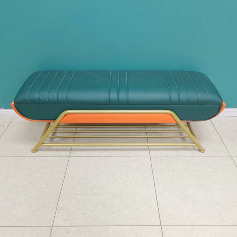 Glam Faux Leather Bench Flip Top Solid Color Bench for Living Room Clearhalo 'Benches' 'Chairs & Seating' 'furn' 'furn_benches' 'Furniture' 'Living Room Furniture' 1200x1200_5051a76c-4bf4-4c4d-9752-7b7e8245eb40