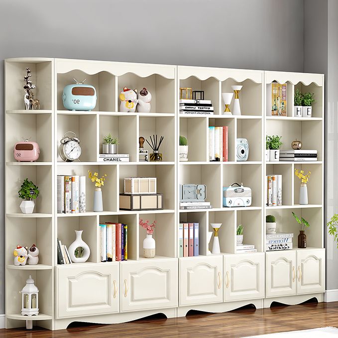 Modern Standard Bookcase Wooden Bookshelf with Rectangle Shelves