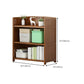 Brown Closed Back Book Shelf Bamboo Standard Vertical Bookcase for Home