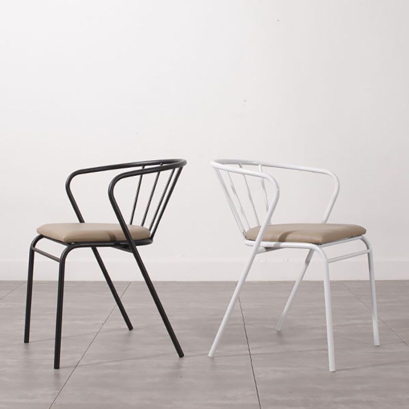 Contemporary Chairs Dining Arm Windsor Back Side Chairs with Metal Legs for Kitchen Clearhalo 'Dining Chairs' 'Dining Tables & Seating' 'dining_chair' 'furn' 'furn_dining_chair' 'Furniture' 'Kitchen & Dining Furniture' 1200x1200_5055c71a-ce3a-47a6-a42c-fa0d154cd28d