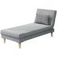 Divano chaise lounge scandinavo in tinta unita senza braccioli