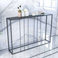 Tavolo di divano console di ferro contemporaneo Rettangolo Black End Table per Hall