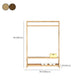 Contemporary Style Coat Hanger Solid Wood Double Shelves Coat Rack for Living Room