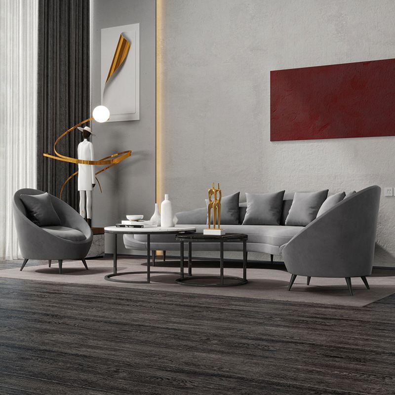 Gefällt mir Armsofa Samtkrümmungssofa für Wohnzimmer, Wohnung