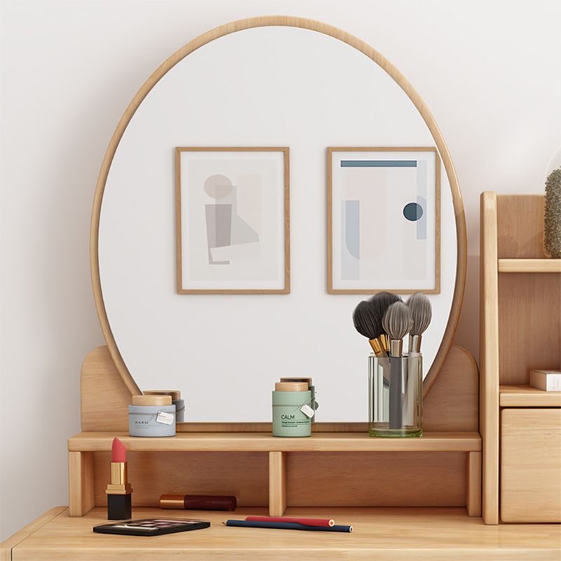 Tavolo da toeletta da vanità tradizionale set di tavoli da trucco per vanità in legno massiccio con specchio