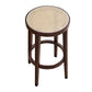Modern Solid Wood Bar Stool Backless Rattan Bar Stool for Living Room