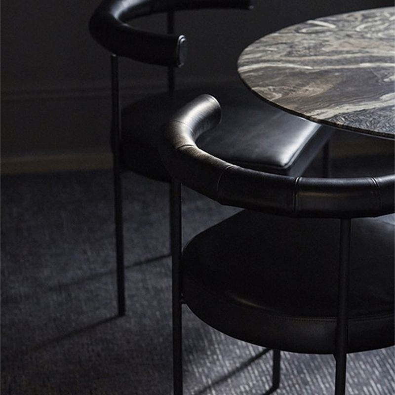 Open Back Dining Side Chair Contemporary Armless Dining Chairs for Home Clearhalo 'Dining Chairs' 'Dining Tables & Seating' 'dining_chair' 'furn' 'furn_dining_chair' 'Furniture' 'Kitchen & Dining Furniture' 1200x1200_505e9f3a-70cf-4260-add6-f54ed085e922