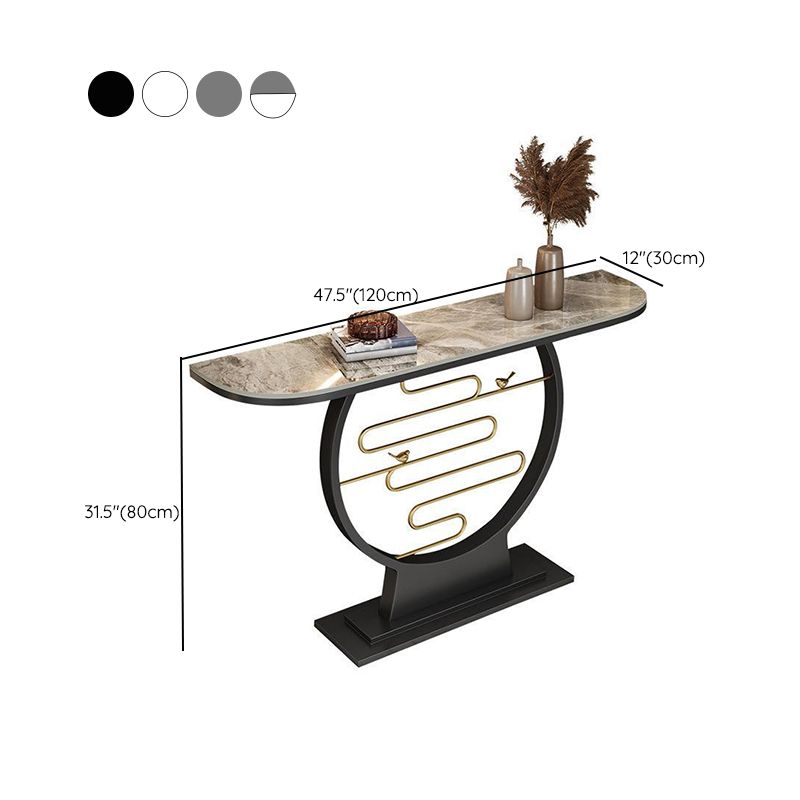 Tavolo di console di divano contemporanea tavolo accento console di finitura antica con scaffale
