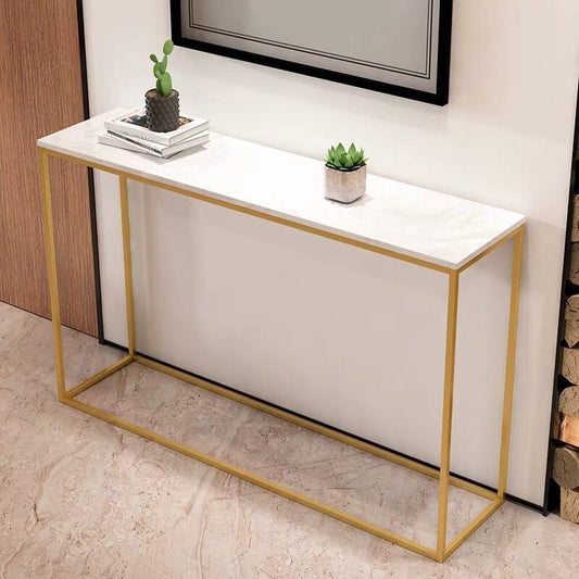 Tabella della console superiore in marmo per accento console Hall 29.53 "