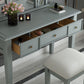 Traditional 3-Drawer Wood Dressing Table with Mirror Makeup Vanity Stool Clearhalo 'Bedroom Furniture' 'furn' 'furn_makeup_vanities' 'Furniture' 'Makeup Vanities' 'makeup_vanities' 1200x1200_505f8ac9-7b41-4de7-9be0-cffc61879416