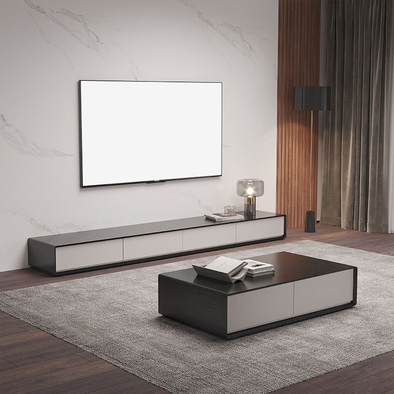 Modern Wood TV Stand Console Black TV Media Stand with Drawers for Living Room Clearhalo 'furn' 'furn_tv_stands_entertainment_centers' 'Furniture' 'Living Room Furniture' 'TV Stands & Entertainment Centers' 'TV Stands & Media Storage Furniture' 'tv_stands_entertainment_centers' 1200x1200_505fef6b-d235-46bc-a70d-64202121211e