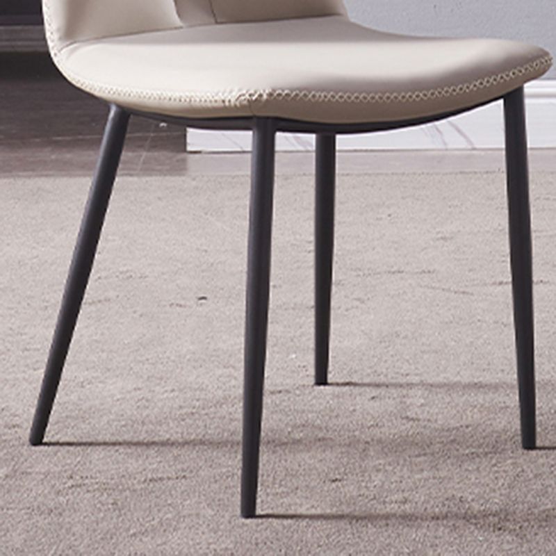 Contemporary Leather Side Chair Solid Back Dining Chair (Set of 2) Clearhalo ' kitchen&dining_furn' 'Dining Chairs' 'Dining Tables & Seating' 'dining_chair' 'furn' 'furn_dining_chair' 'Furniture' 'furniture_dining_chair' 'Kitchen & Dining Furniture' 'kitchen' 1200x1200_5063ad08-2053-4856-81b3-e07486fdcd38