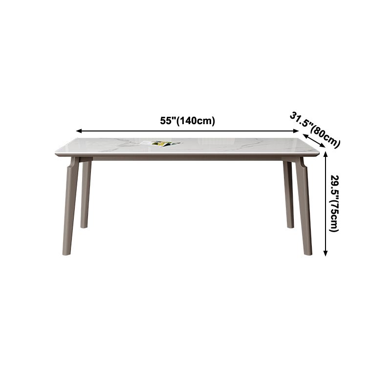 Midcentury Rectangle Dining Site Table Stone Dining Room Home Furniture Clearhalo ' dining_table' 'Dining Tables & Seating' 'Dining Tables' 'furn' 'furn_dining_table' 'Furniture' 'furniture_dining_table' 'Kitchen & Dining Furniture' 'kitchen&dining_furn' 'kitchen' 'kitchen_dining_table' 1200x1200_5064fa61-78fc-4665-9881-e3de392b6f39