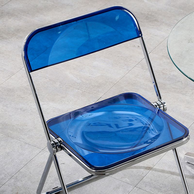 Sedia a polvere per interni acrilici contemporanei standard di colore solido con gambe